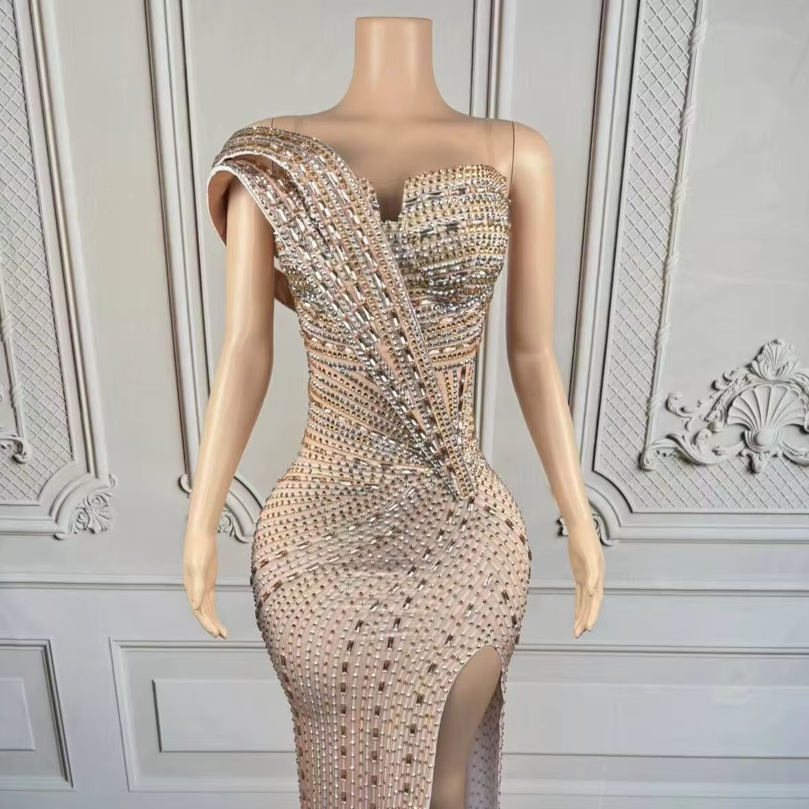 Women Formal Wear For Graduation - Xiangbin キラキラクリスタルフォーマルロングドレスオフショルダーセクシーなレディース卒業イブニングドレス誕生日パーティー写真撮影着用