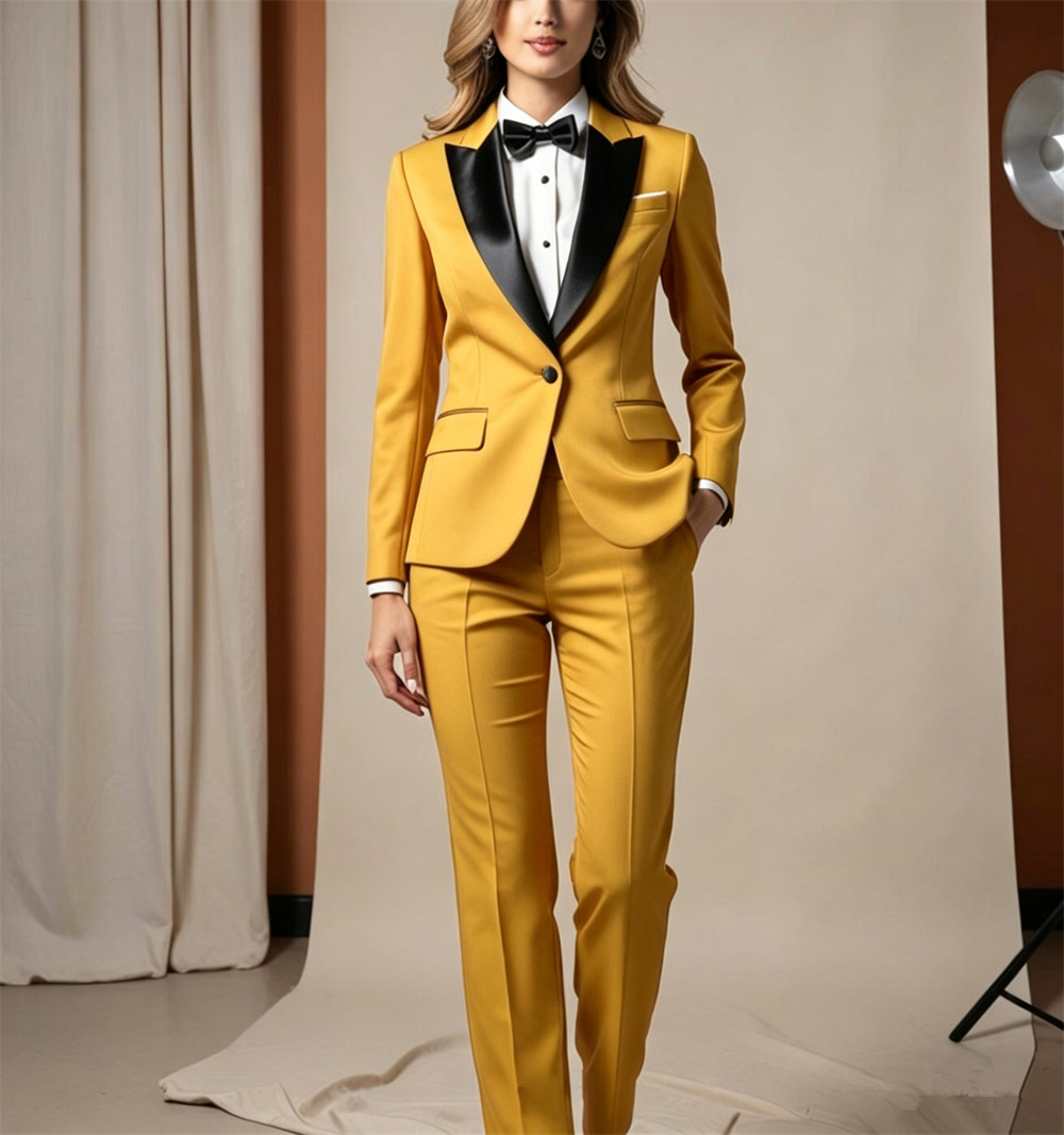 Women Formal Wear Tailor - クラシックなレディーススーツ 2ピーススーツ 公式衣装 フォーマルイベントウェア レディースビジネスセット（ジャケット+パンツ）オーダーメイド
