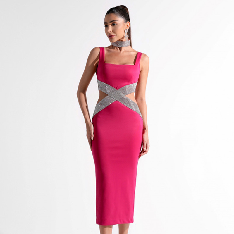 グラムホローホットダイヤモンドノースリーブヒップバンデージド - Women Formal Wear H&M のレビューと価格