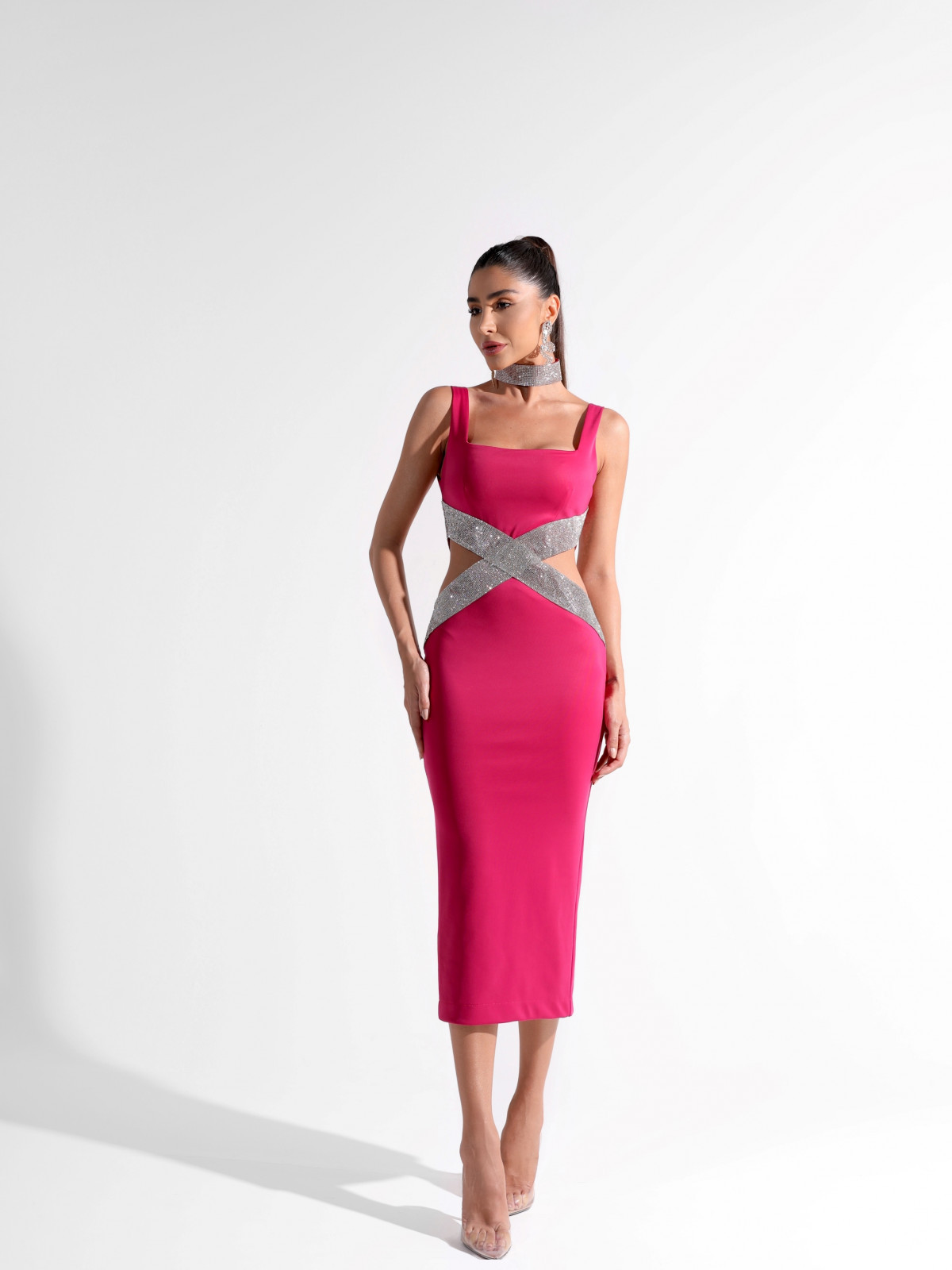 グラムホローホットダイヤモンドノースリーブヒップバンデージド - Women Formal Wear H&M のレビューと価格