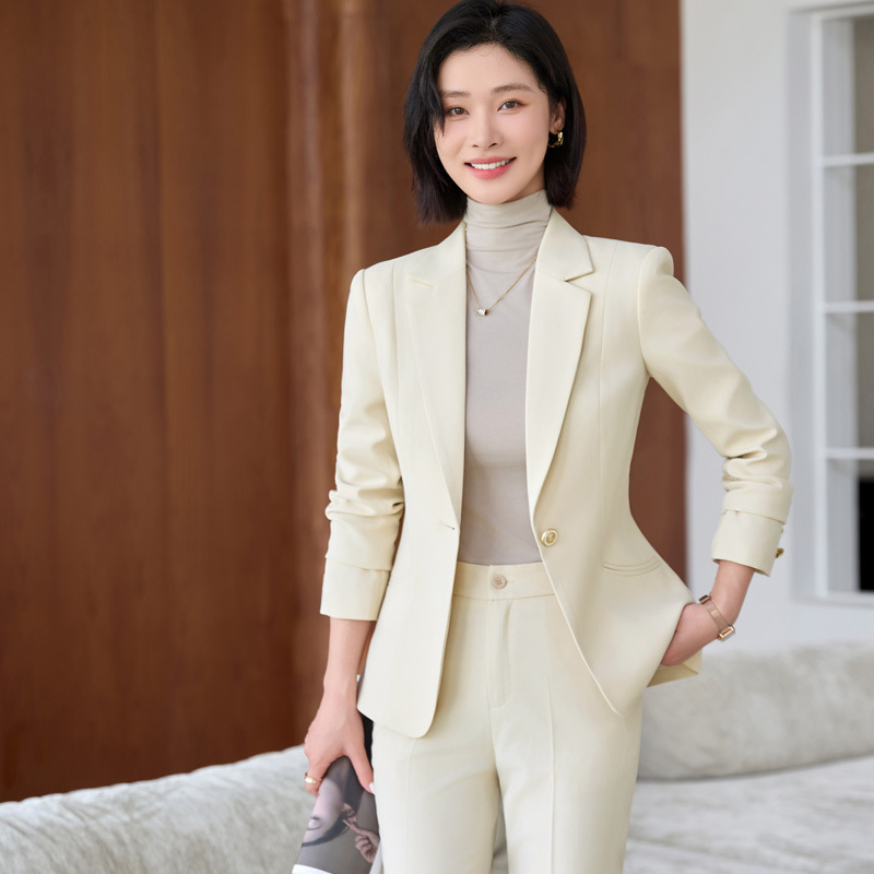 ホワイトカラー 新しい長袖スーツセット 通勤 ビジネス フォ - Women Formal Wear White Shirt のレビューと価格