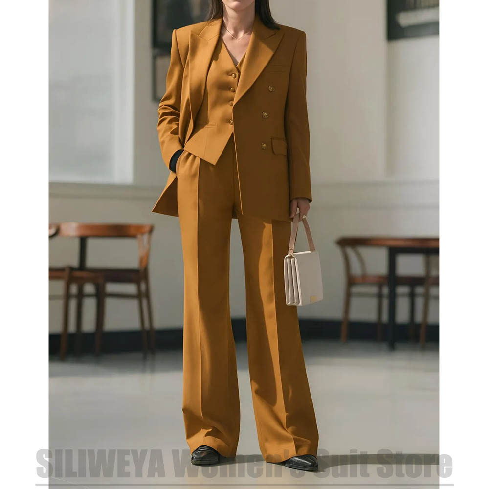 レディーススーツ 3ピース ダブルブレスト フォーマル オフ - Women Formal Wear Tailor のレビューと価格
