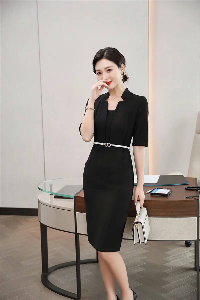 フォーマルOLスタイル スリムヒップドレス 夏 半袖 レディ - Women Formal Wear H&M のレビューと価格