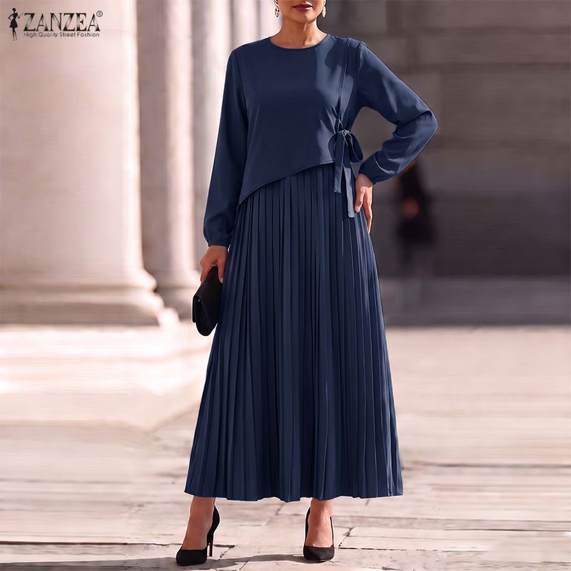 ZANZEA プラスサイズ レディース Oネック 長袖 プリ - Women Formal Office Wear Tops のレビューと価格