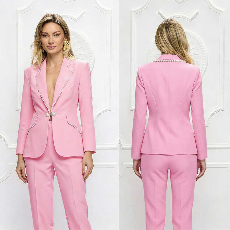 ファッションショー女性用ブレザーセットカスタマイズパールビー - Women Formal Wear For Graduation のレビューと価格