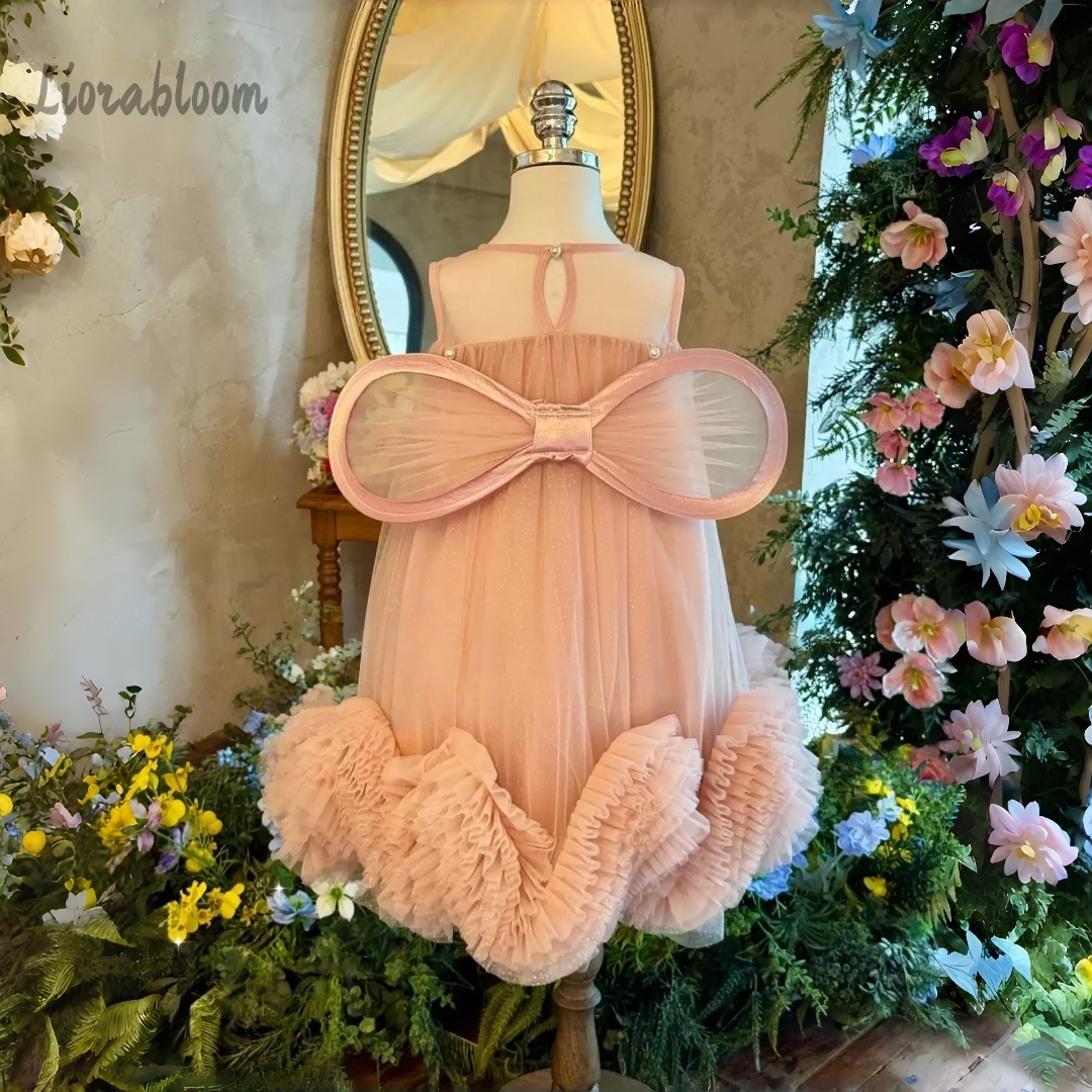 女の子用ピンクの羽根付きドレス ふわふわ膝丈スカート 3Dリ - Women Formal Wear H&M のレビューと価格