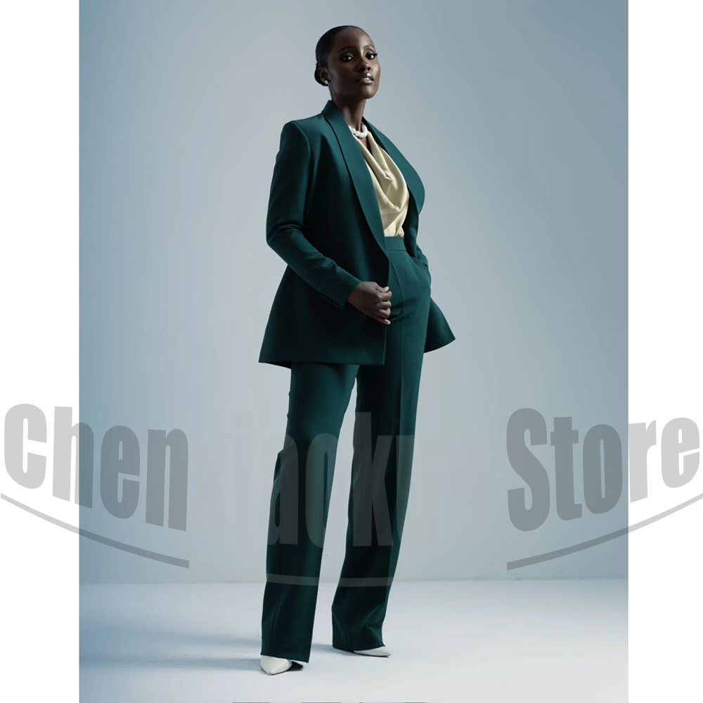 レディーススーツ ベルト付きブレザー＆ワイドレッグパンツ 2 - Women Formal Wear With Tie のレビューと価格