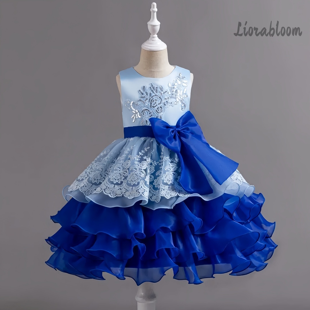 女の子用ドレス 大きなリボン付き ノースリーブフォーマルガウ - Formal Attire Woman のレビューと価格