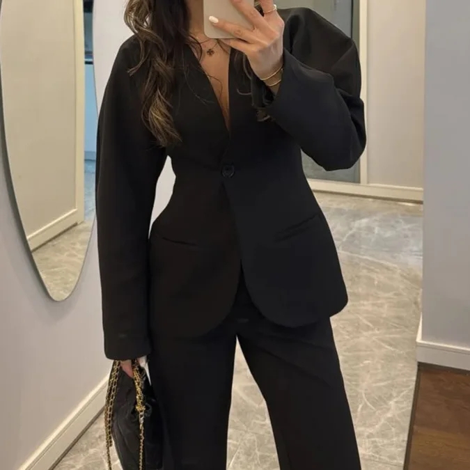 2025年新作 レディース ブラック Vネック ウエストタイ - Women Formal Wear With Tie のレビューと価格