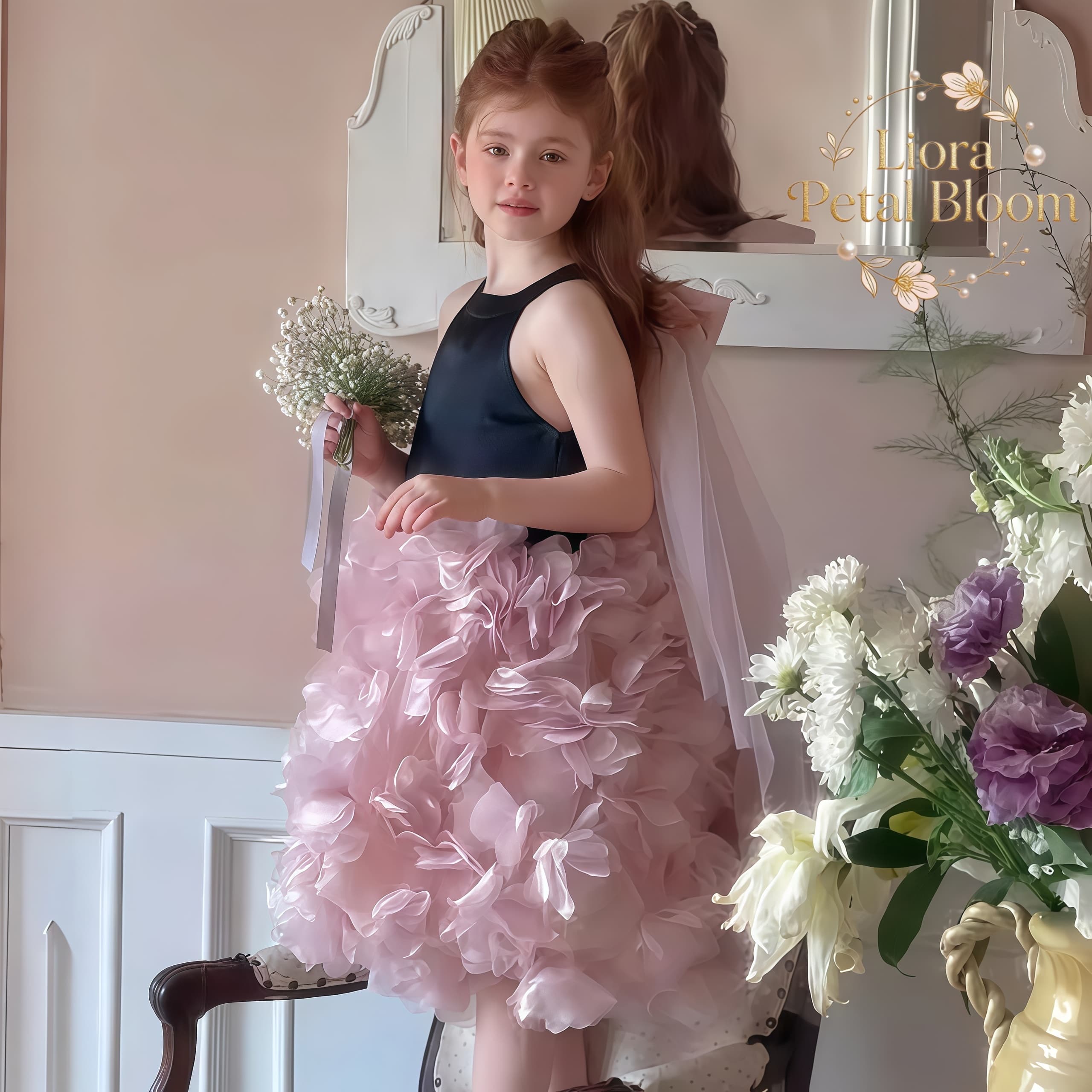 女の子用ブラックフローラルチュールドレス 女の子用フォーマル - Women Formal Wear H&M のレビューと価格