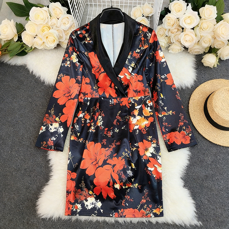 2026年春 花柄プリント Vネック 長袖 ボディコン ミデ - Women Formal Wear H&M のレビューと価格