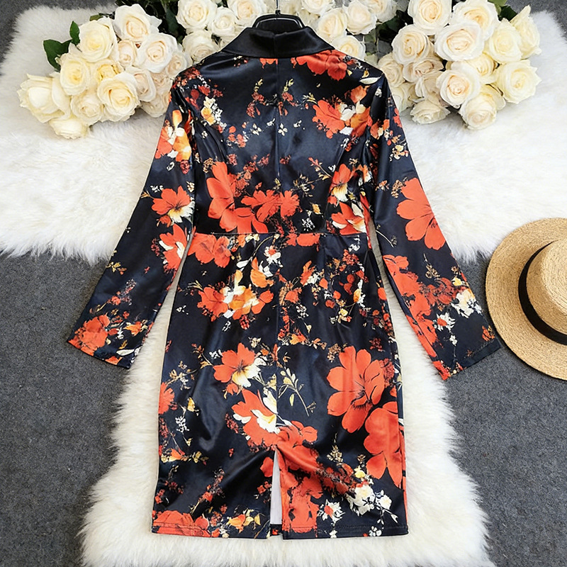 2026年春 花柄プリント Vネック 長袖 ボディコン ミデ - Women Formal Wear H&M のレビューと価格