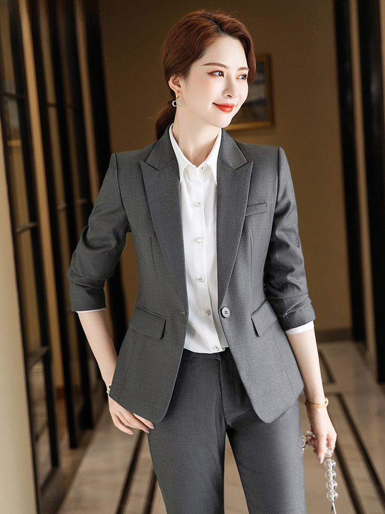 グレースーツセット 女性用 春秋 ハイエンド ホテルマネージ - High End Women'S Formal Wear のレビューと価格