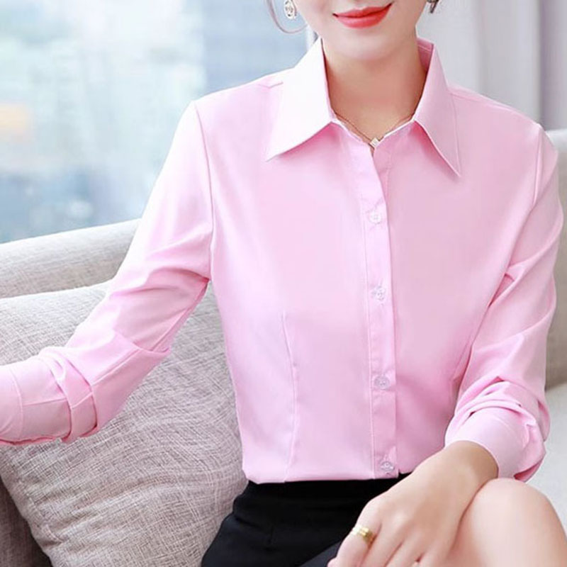 ホワイトスリムフィットフォーマルオフィスレディースシャツ 韓 - Women Formal Wear White Shirt のレビューと価格