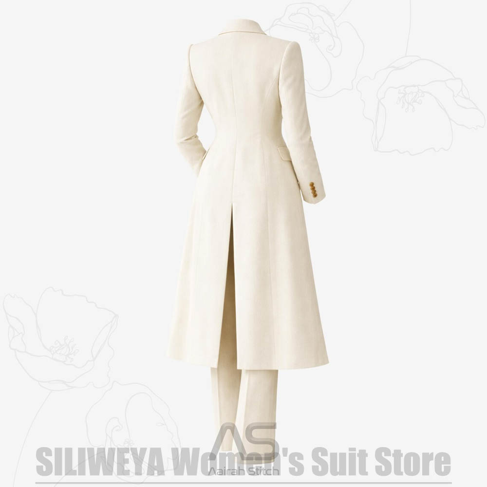レディーススーツ 3ピース ダブルブレスト ロングコート ベ - Women Luxury Formal Wear のレビューと価格