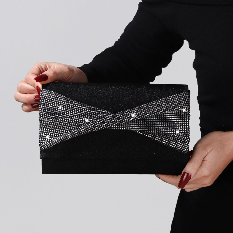 ブラックスクエアイブニングバッグ女性用シングルショルダークラ - Formal Dress Female のレビューと価格