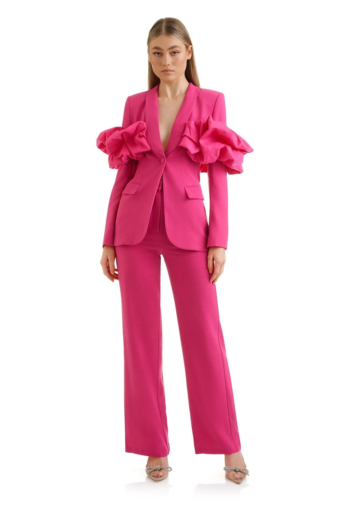女性のドレススーツガウンエレガントな 1 ボタンアップリケジ - Formal Dress Female のレビューと価格