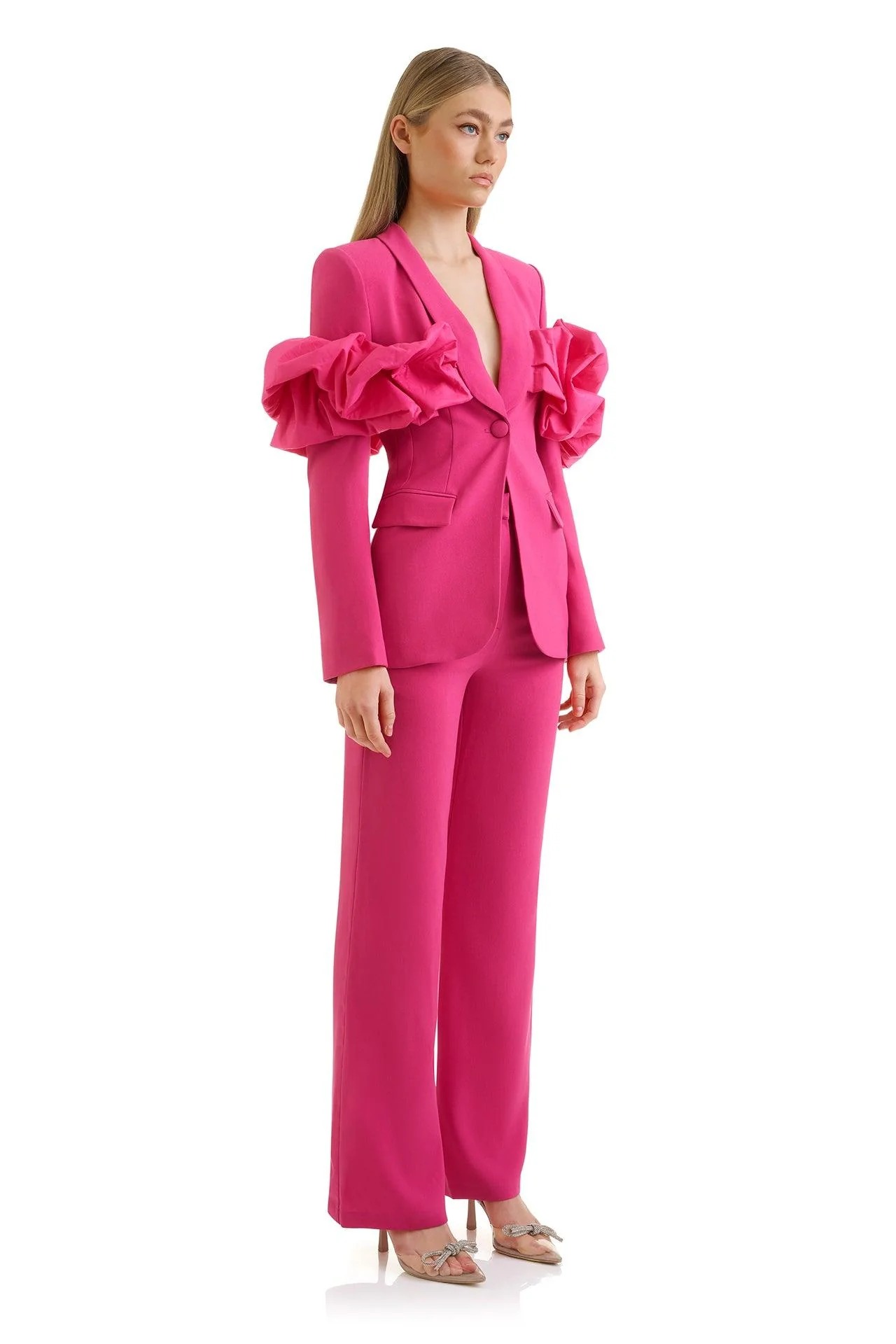 女性のドレススーツガウンエレガントな 1 ボタンアップリケジ - Formal Dress Female のレビューと価格