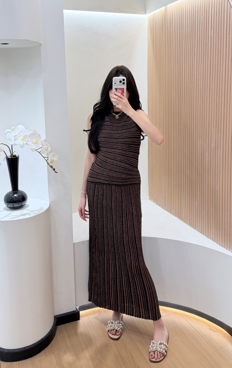ストライプスパンコール2ピース女性用イブニングガウン エレガ - Formal Attire Woman のレビューと価格