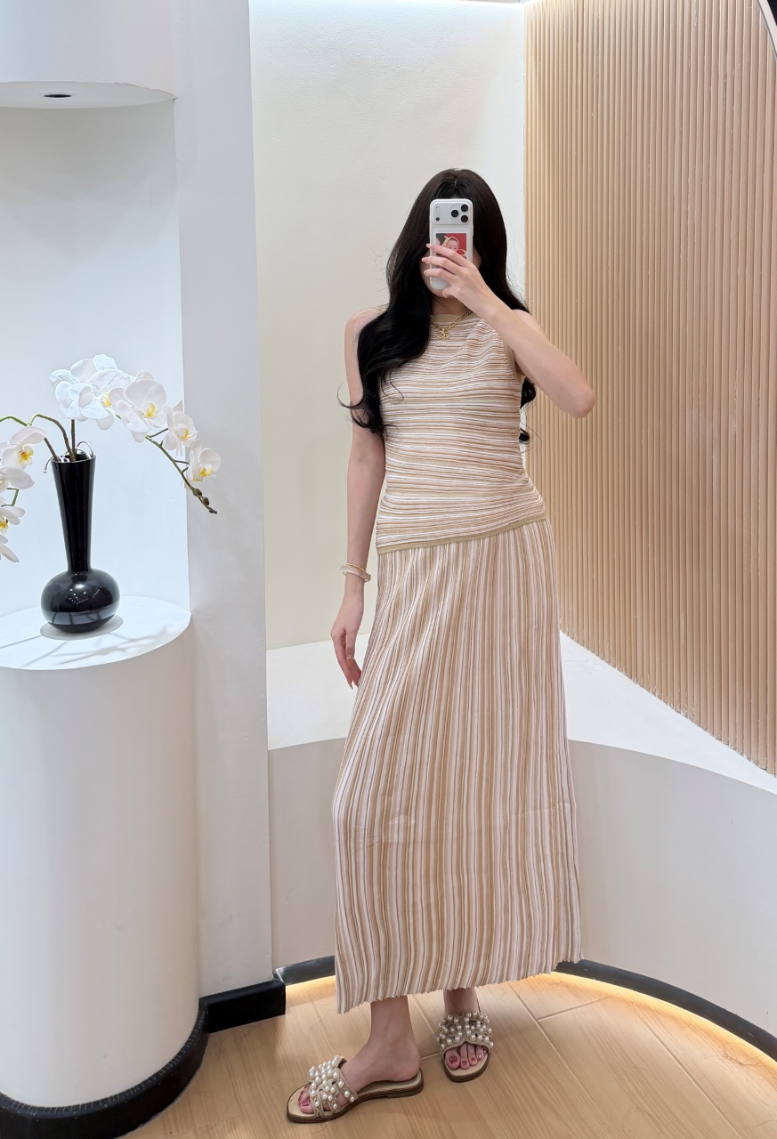 ストライプスパンコール2ピース女性用イブニングガウン エレガ - Formal Attire Woman のレビューと価格