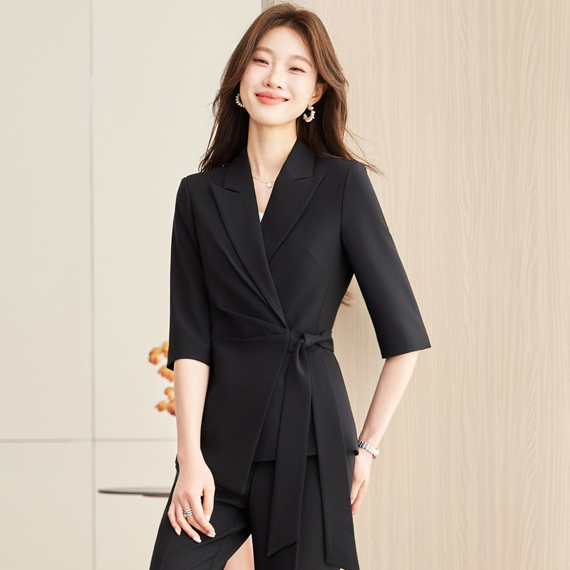 女性用ホワイトレースアップスーツ2026新作春夏プロフェッシ - Women Formal Wear White Shirt のレビューと価格